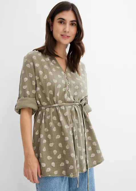 Blusa pr&eacute;maman / da allattamento in mussola di puro cotone, bonprix