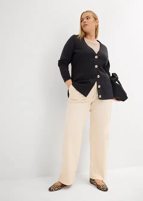 Cardigan in jersey di puro cotone biologico, bonprix