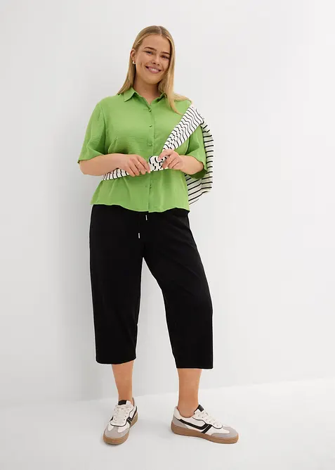 Pantaloni in felpa di cotone elasticizzato, bonprix