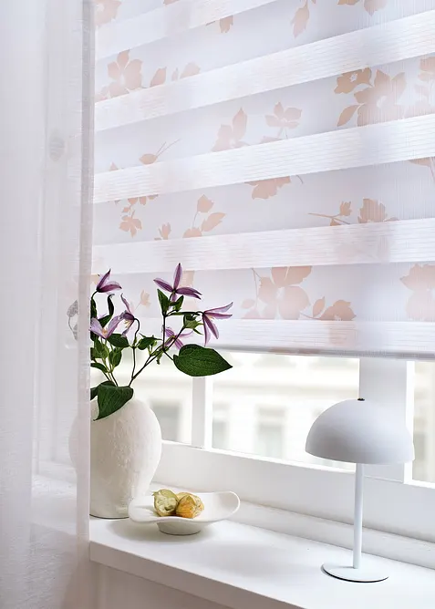 Tenda a rullo doppia con stampa floreale, bonprix