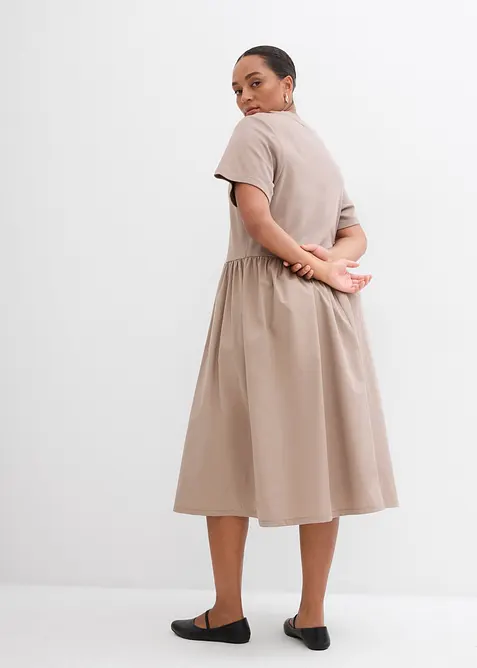 Abito midi in puro cotone, bonprix