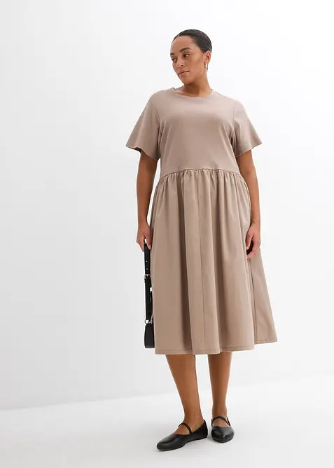 Abito midi in puro cotone, bonprix