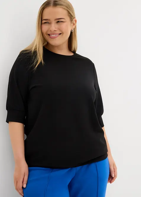 Felpa larga effetto neoprene, bonprix