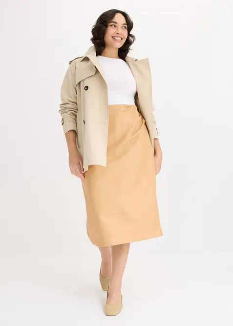 Gonna midi in similpelle, bonprix