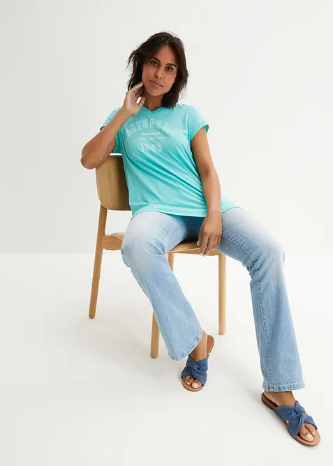 Maglia lunga in puro cotone biologico, bonprix