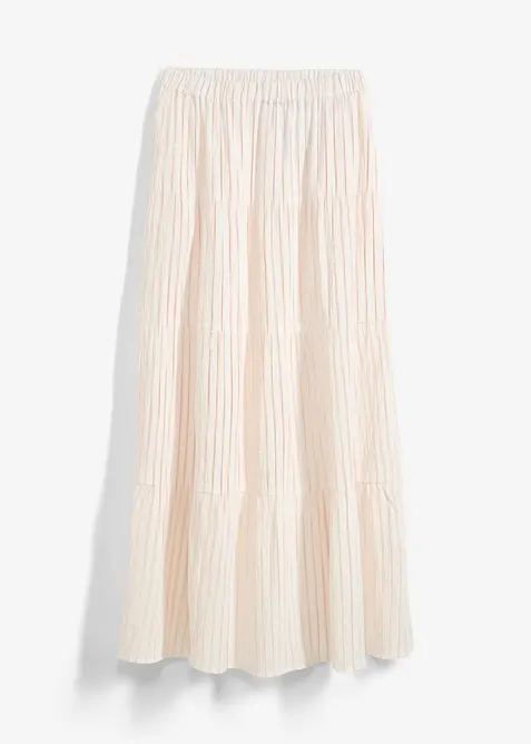 Gonna lunga a righe in puro cotone, bonprix