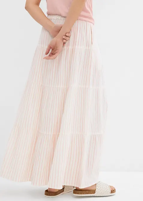 Gonna lunga a righe in puro cotone, bonprix