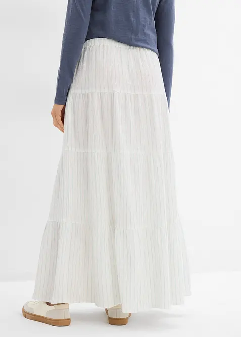 Gonna lunga a righe in puro cotone, bonprix