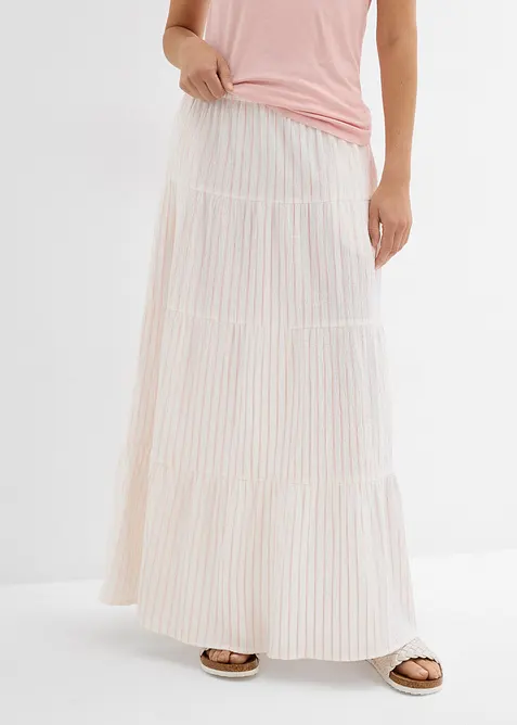 Gonna lunga a righe in puro cotone, bonprix