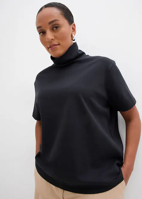 Maglia a collo alto in puro cotone biologico, bonprix