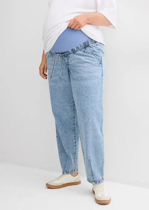 Jeans pr&eacute;maman alla caviglia, boyfriend fit, bonprix