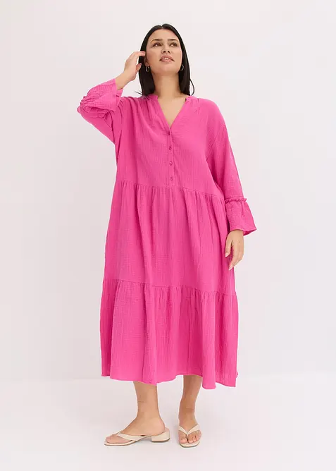 Abito midi in mussola morbida, bonprix