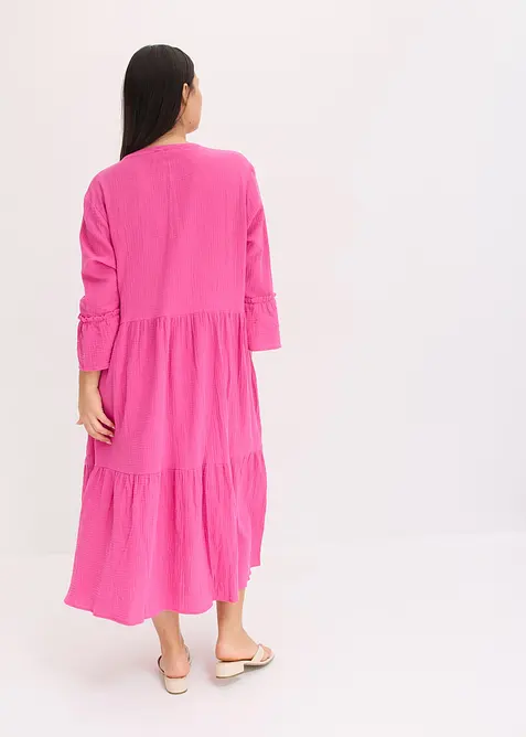 Abito midi in mussola morbida, bonprix