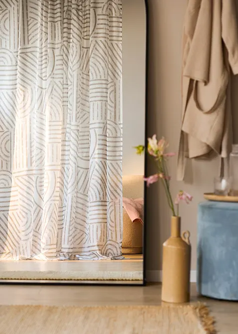 Tenda trasparente in fantasia grafica (pacco da 1), bonprix