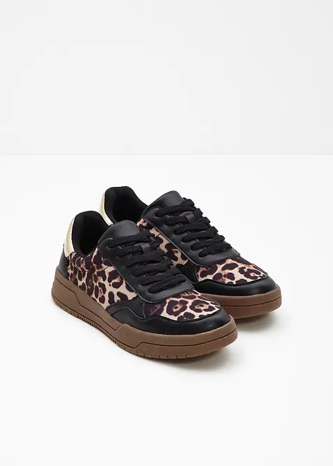 Sneaker con dettagli animalier, bonprix