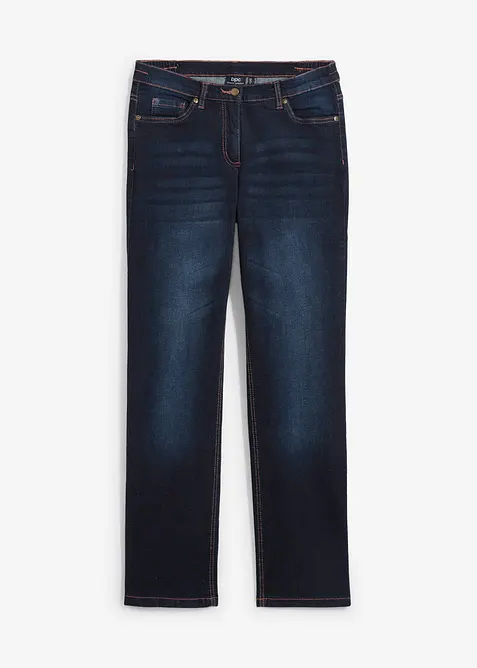 Jeans dritti con girovita comodo, vita media, bonprix