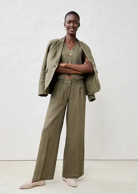 Gilet in puro lino, bonprix