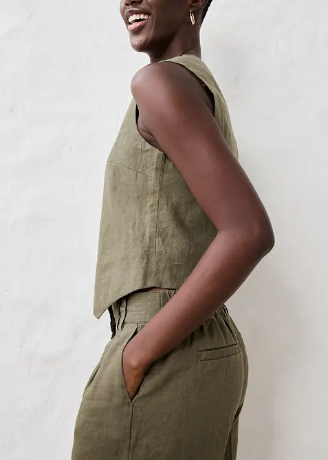 Gilet in puro lino, bonprix