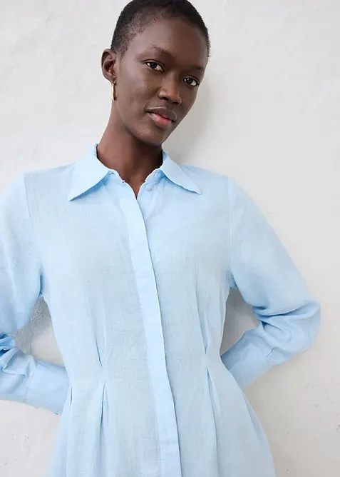 Abito chemisier in puro lino, bonprix