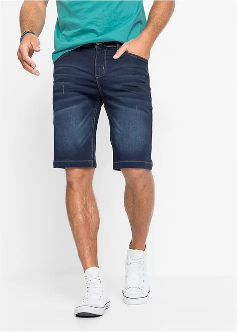 Bermuda di jeans in felpa con taglio comfort, regular fit, bonprix