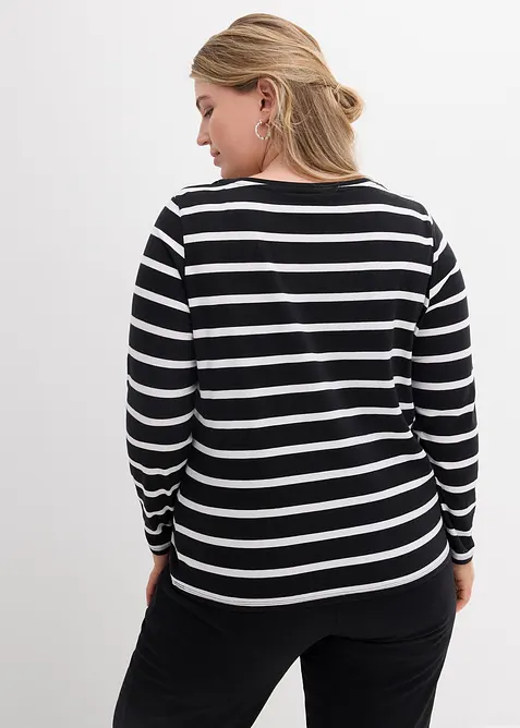 Maglia serafino in puro cotone biologico, bonprix