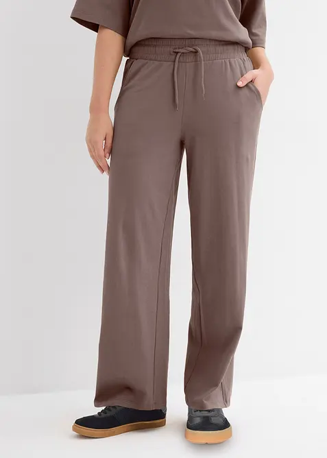 Pantaloni in jersey interlock, bonprix