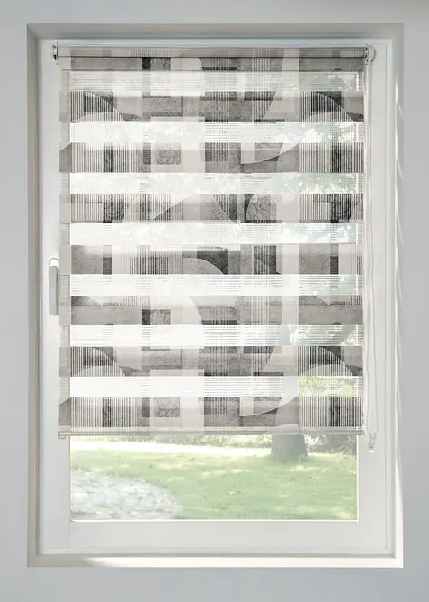 Tenda a rullo doppia in fantasia grafica, bonprix