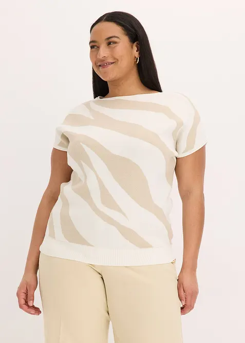 Maglione in filato fine con fili glitterati, bonprix