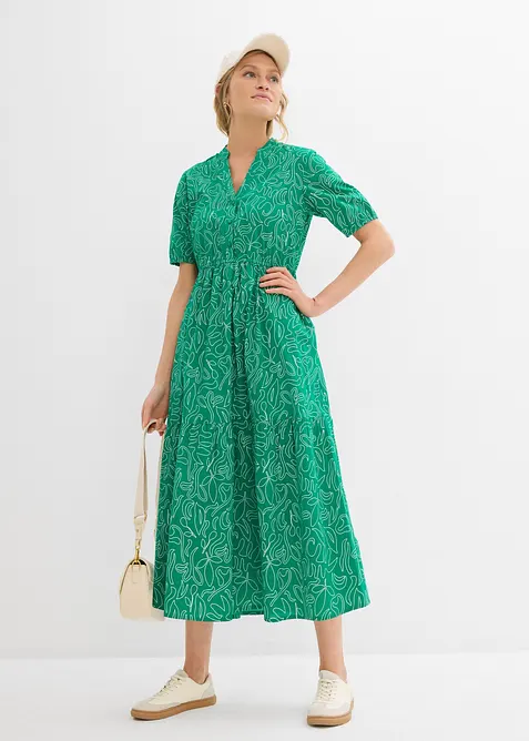 Abito midi largo in puro cotone, bonprix