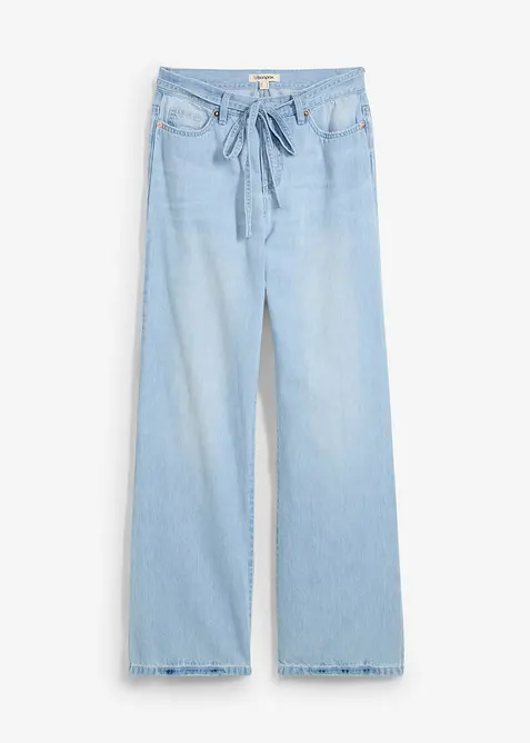 Jeans wide leg con cintura, vita media, bonprix