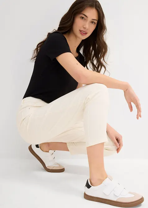 Mom jeans cropped, vita alta, bonprix