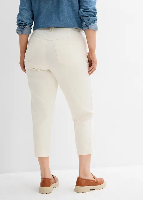 Mom jeans cropped, vita alta, bonprix