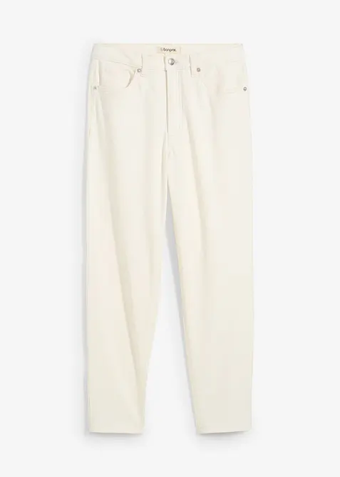 Mom jeans cropped, vita alta, bonprix