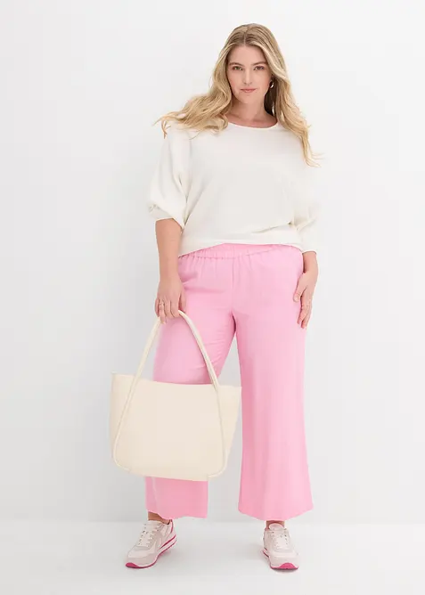 Pantaloni culotte in misto viscosa morbido, bonprix