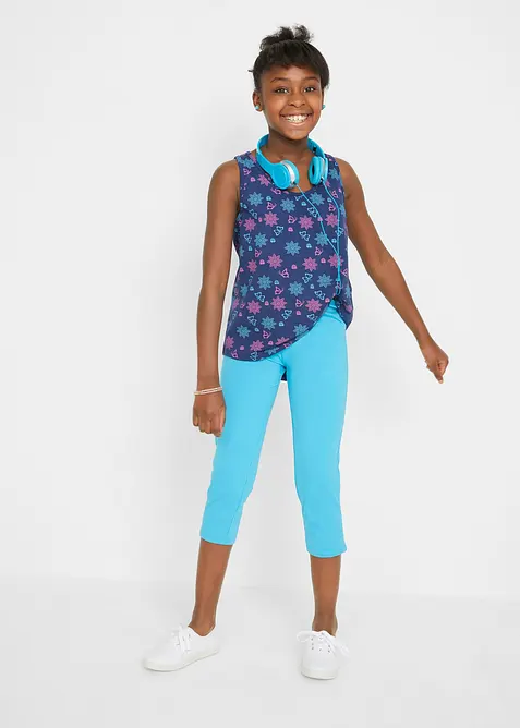 Top in misto cotone biologico elasticizzato (pacco da 2), bonprix