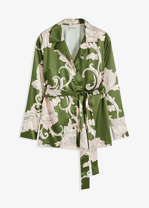 Blusa in satin fantasia, bonprix