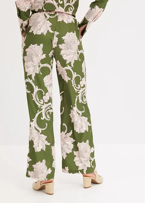 Pantaloni a palazzo in satin fluente, bonprix