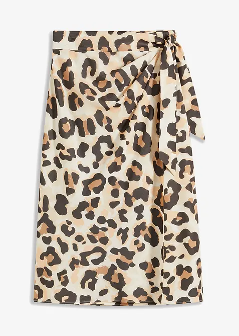 Gonna a portafoglio in fine misto viscosa, bonprix