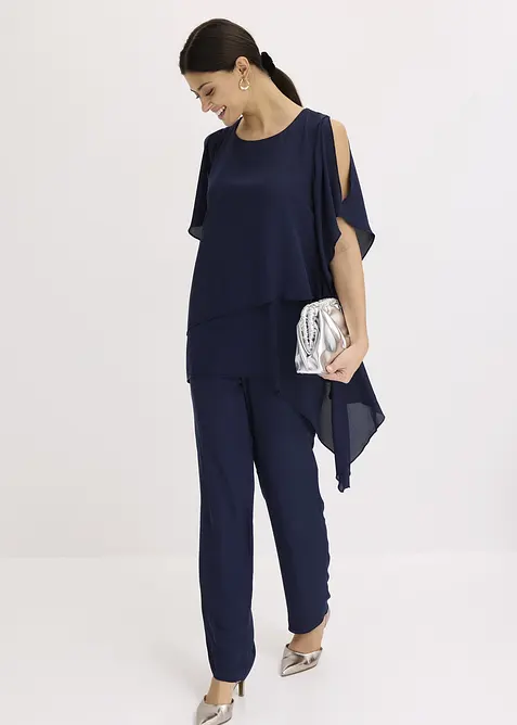 Blusa asimmetrica a più veli, bonprix