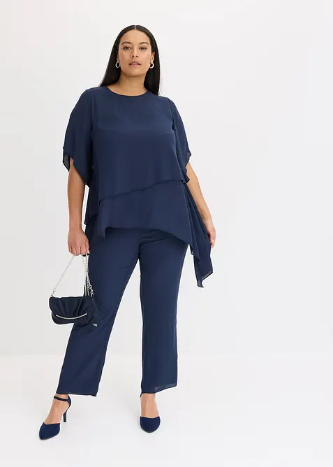 Blusa asimmetrica a pi&ugrave; veli, bonprix