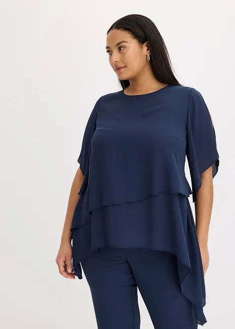 Blusa asimmetrica a pi&ugrave; veli, bonprix