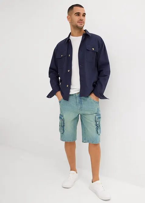 Bermuda cargo in jeans, regular fit, bonprix