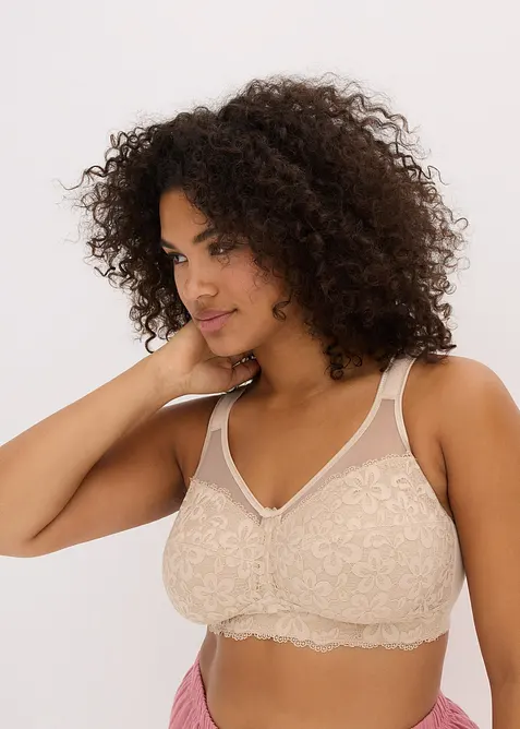 Reggiseno contenitivo senza ferretto con spalline imbottite, bonprix