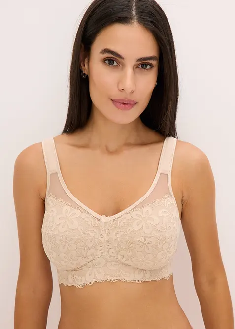 Reggiseno contenitivo senza ferretto con spalline imbottite, bonprix