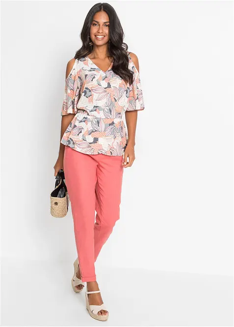 Pantaloni in misto lino, bonprix