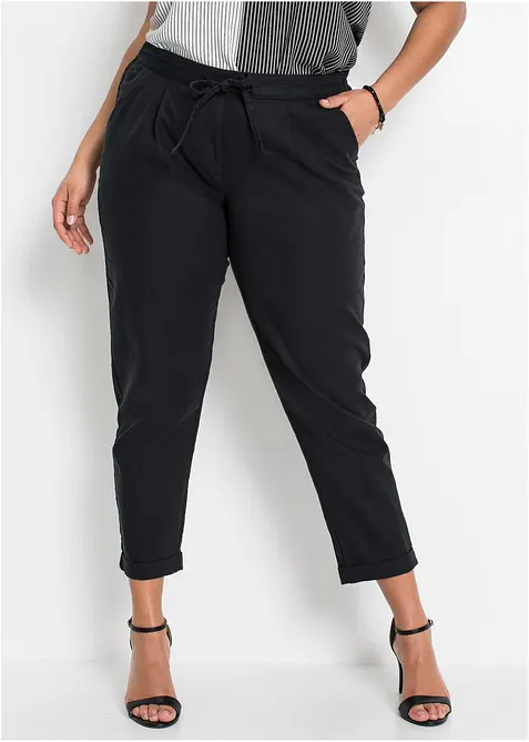 Pantaloni in misto lino, bonprix