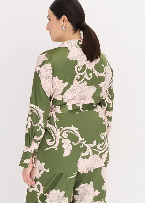 Blusa in satin fantasia, bonprix