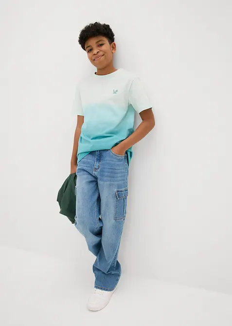 T-shirt dai colori sfumati in puro cotone biologico, bonprix