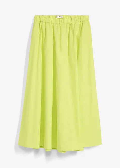 Gonna midi in misto lino, bonprix