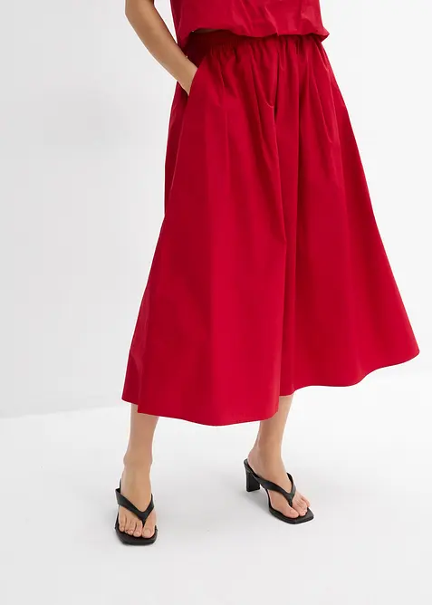 Gonna midi in puro cotone, bonprix